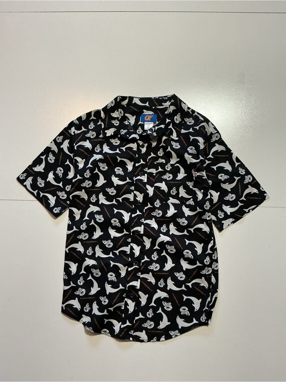 Odd Future OFWGKTA OF Jasper Dolphin Joint Blunt AOP S/S Button Shirt